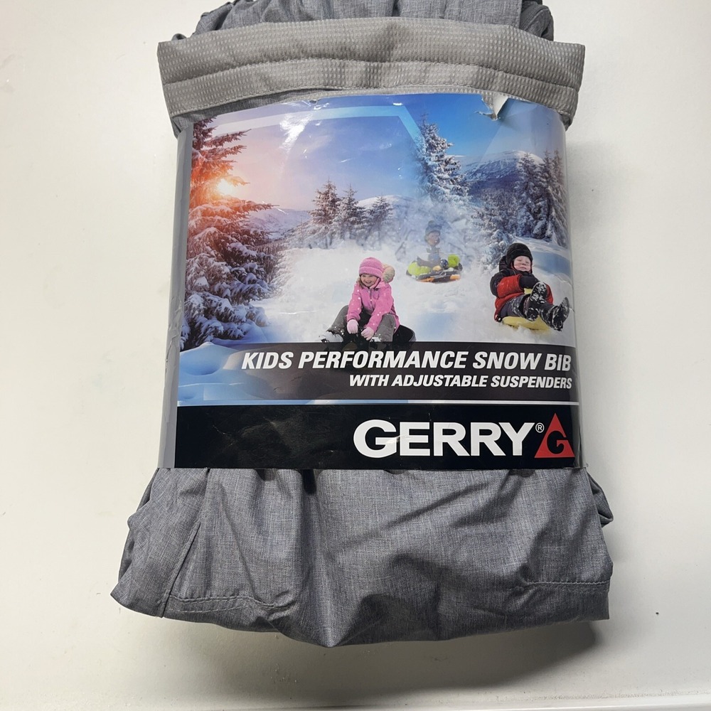 Gerry Kids Performance Snow Bib Pants Gray 3T Adjustable Suspenders 1616339